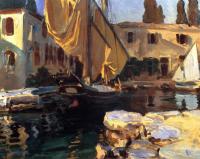 Sargent, John Singer - San Vigilio,A Boat with Golden Sail